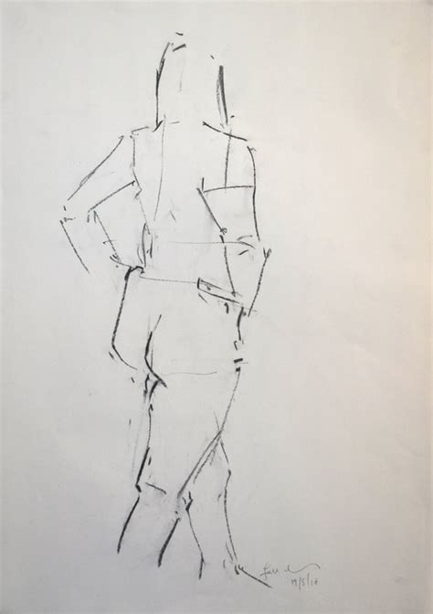 Study Of A Female Nude Life Drawing No Charcoal Drawing By Ian Mckay Artfinder