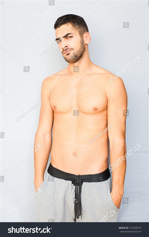 Handsome Man Half Naked Smiling On Stock Photo Shutterstock