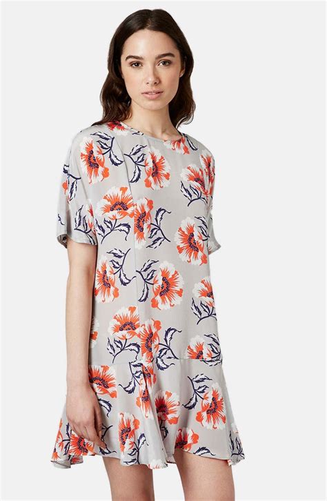 Topshop Boutique Floral Print Silk Shift Dress Nordstrom