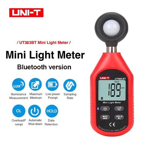 UNI T Mini Light Meter Lux Meter UT383 BT Bluetooth LCD Digital