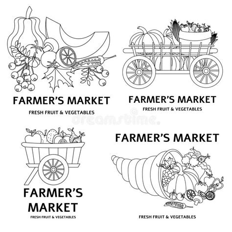 Outdoor Market Clipart Black And White