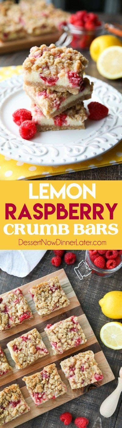 Lemon Raspberry Crumb Bars Have A Creamy And Tangy Sweet Filling Sandwiched Between A Brown