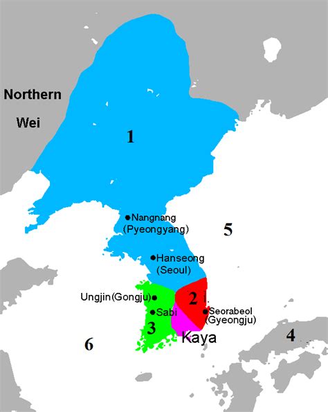 Korea Three Kingdoms Diagram | Quizlet