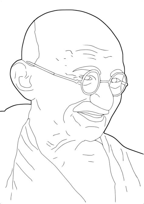 Mahatma Gandhi Coloring Page Printable Coloring Page For Kids ...