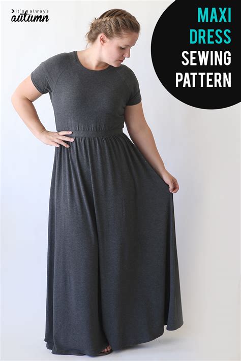 How To Sew A Raglan Tee Maxi Dress Sewing Tutorial It S Always Autumn