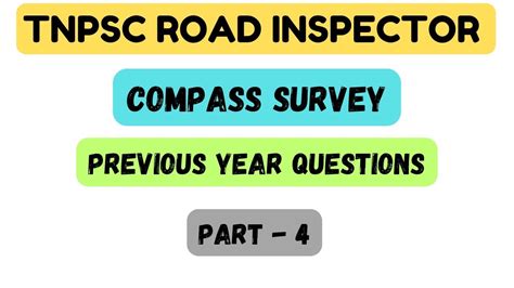 Tnpsc Road Inspector Compass Survey Previous Year Question Tnpsc