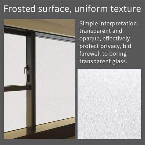 Bubble Free Frosted Window Film Self Adhesive White Etched Privacy