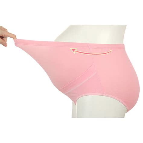 Woman Comfy Cotton Pregnant Panties High Waist Double Supporting