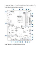 Motherboard Labels 1 Docx Labeling The Motherboard Cengage Material