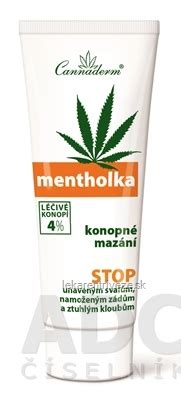 Cannaderm MENTHOLKA konopné mazanie na svaly a kĺby 1x200 ml CBD