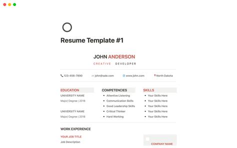 Resume Pack By Pascio Notion Template