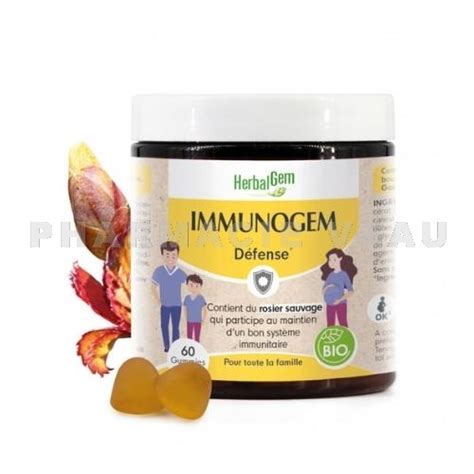 Herbalgem Immunogem Défense Bio 60 gummies Immunité Pharmacie Veau