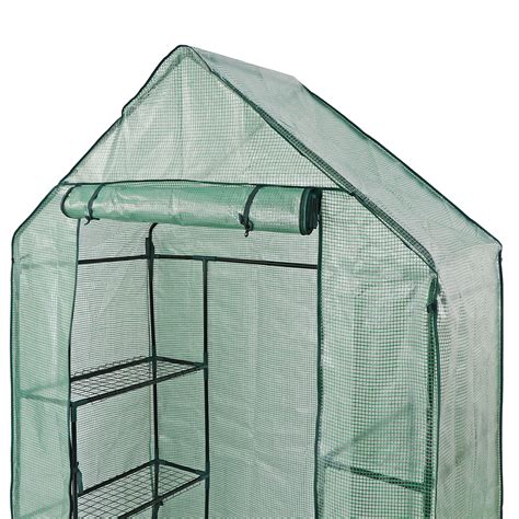 Zenstyle Portable 3 Tier 6 Shelves Walk In Greenhouse Waterproof Pe Cover For Indoor Outdoor