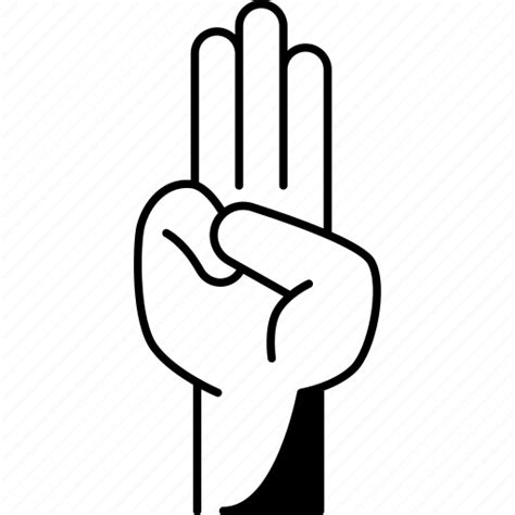 Hand, sign, scout, salute, fingers icon - Download on Iconfinder