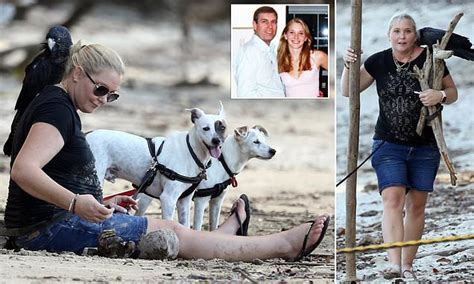 Epstein S Sex Slave Virginia Roberts Gathers Driftwood On A Beach In Australia Daily Mail Online
