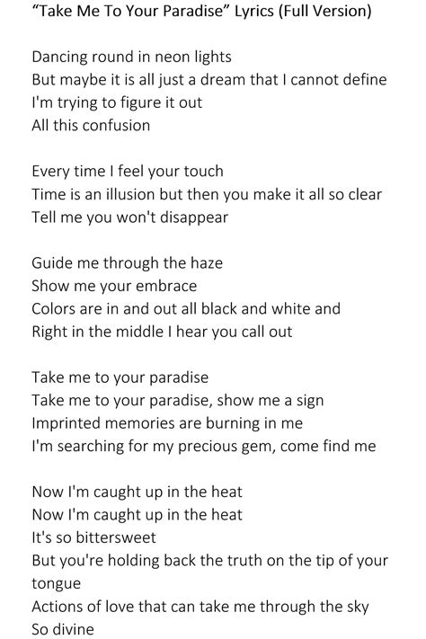 Paradise Lyrics