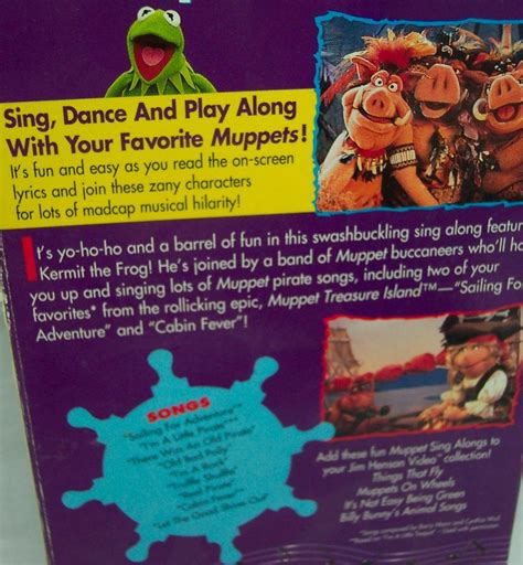 Jim Henson MUPPET SING ALONGS Muppet Treasure Island VHS VIDEO The ...