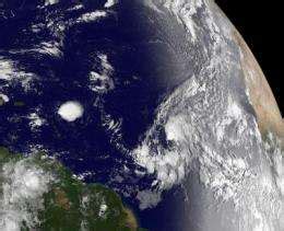 Two satellites see Tropical Storm Ophelia born in the Atlantic