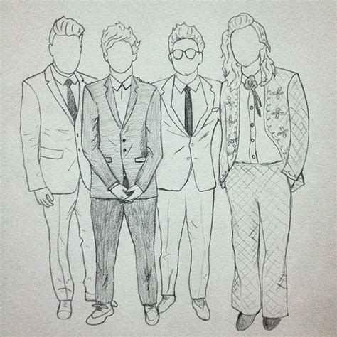 One Direction Ama Outline Drawing One Direction Drawings One