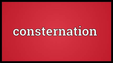 Consternation Meaning - YouTube