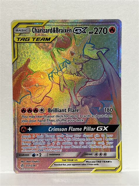 Charizard And Braixen Gx Secret Rainbow Rare Values MAVIN