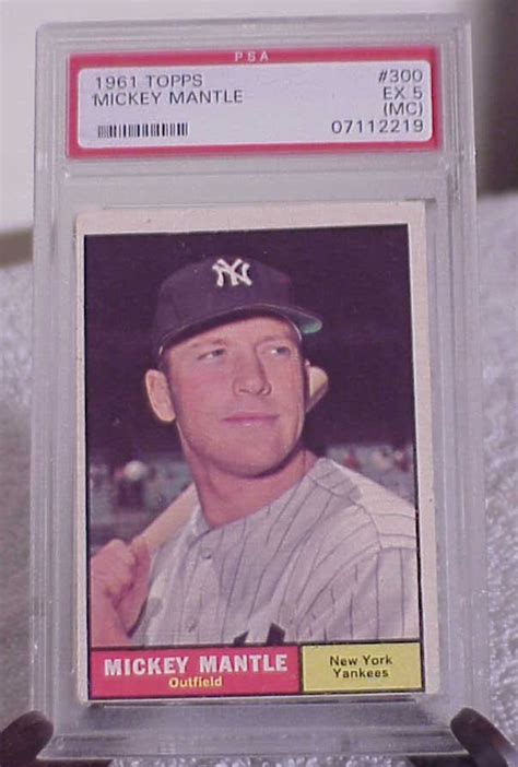 Mickey Mantle Ny Yankees Hof Topps Psa Ex Mc Baseball