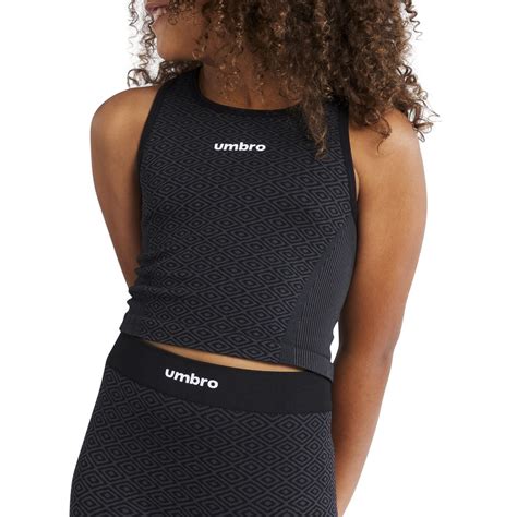 Umbro Girls Seamless Logo Tank Black BIG W