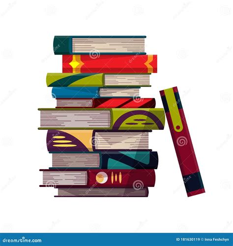 Stack Of Colorful Books On A White Background Pile Of Education Books