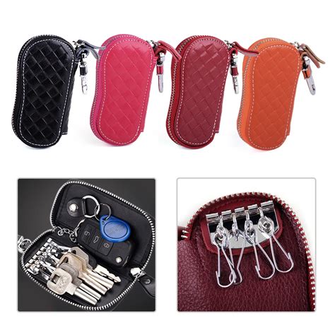 Aliexpress Buy Beler Pc Men Leather Weave Auto Car Key Organiser