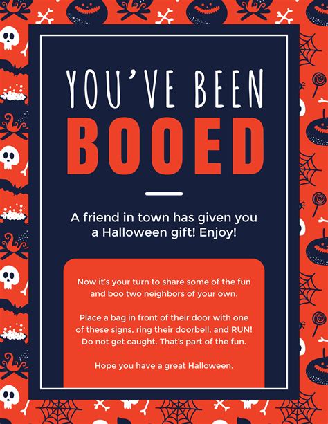 Youve Been Booed Free Printable Halloween Sign For Candy Drops