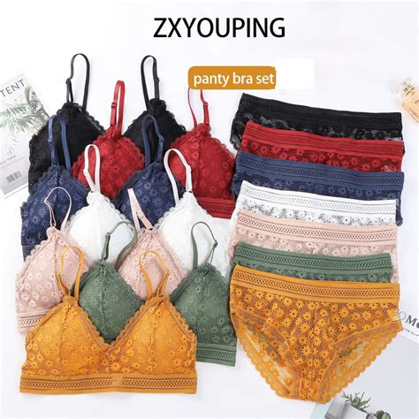 Zxyouping Women Lace Bra Sets Seamless Underwear Backless Vest Sexy Padded Bralette Lingerie
