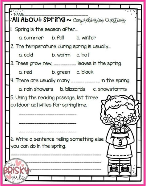 Fall Worksheet For 3rd Grade