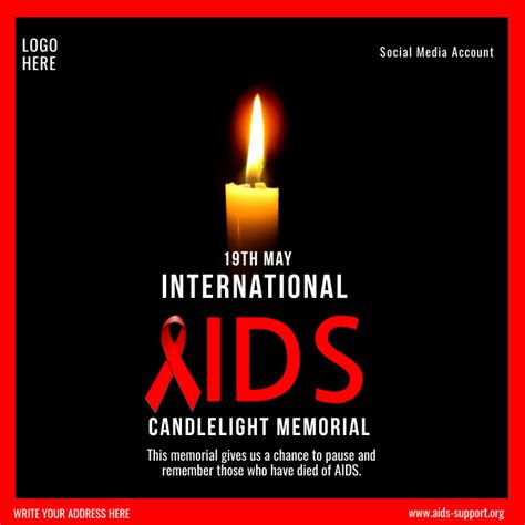 International Aids Candlelight Memorial Template Postermywall