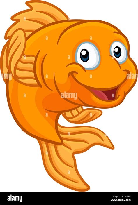 Gold Fish Or Goldfish Cartoon Character Stock Vector Image Art Alamy