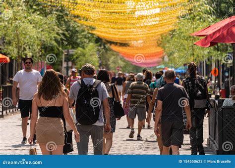 Montreal Gay Village Editorial Stock Photo Image Of Pedestrians