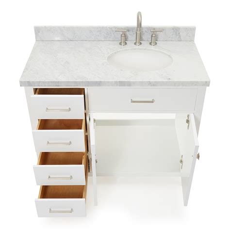 Beaumont Decor Hampton 43 In White Undermount Single Sink Bathroom