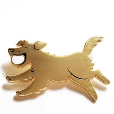 Golden Retriever Enamel Pin Budd Finn