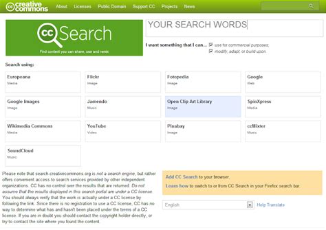 Creative Commons Images Search Tool