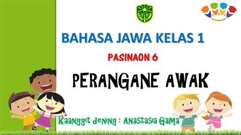 Pembelajaran B Jawa Kelas 1 Perangane Awak Youtube