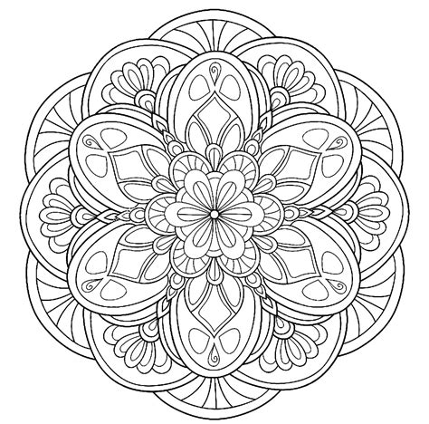 Flowers Mandala Coloring Pages Coloring Pages For Adults