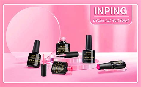 INPING Vernis Semi Permanent Rose 6 Couleurs Rose Clair Rose Vif Rose