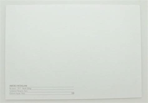 モディリアーニ Modigliani フランス製ポストカード Nude Sitting 裸婦 ヌード 1917年 Editions Hazan Paris 絵はがきポストカード 売買された