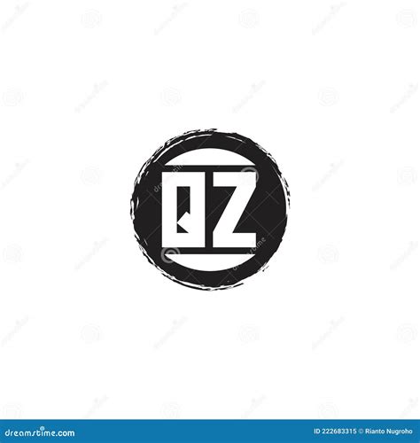 Qz Logo Initial Letter Monogram With Abstrac Circle Shape Design