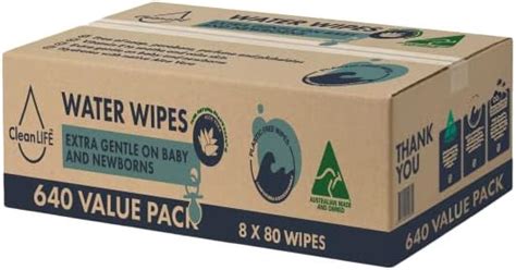 Cleanlife Water Wipes 640 Bulk Pack Plastic Free And Bio Degradable