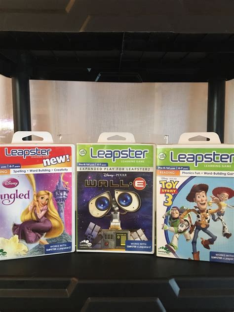 Leapfrog Leapster Lot Tangled Wall E Toy Story 3 Ebay