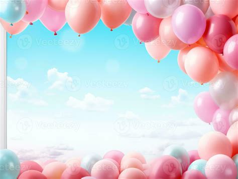 Birthday background with balloons 26500696 Stock Photo at Vecteezy