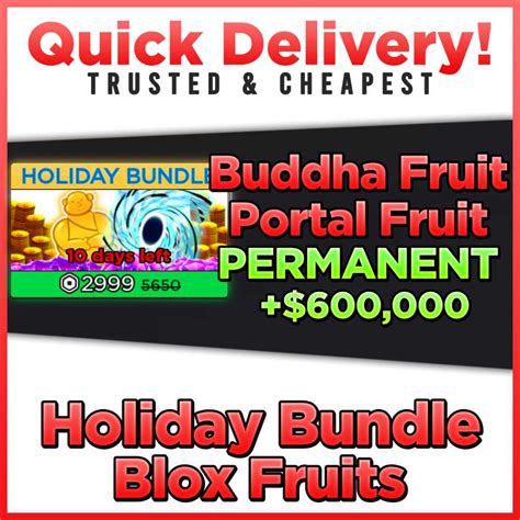 Holiday Bundle Permanent Buddha Portal Fruit Blox Fruits