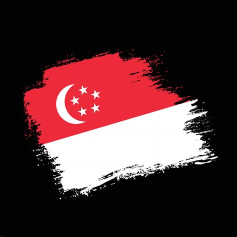 Hand paint Singapore grunge flag 17341432 Vector Art at Vecteezy