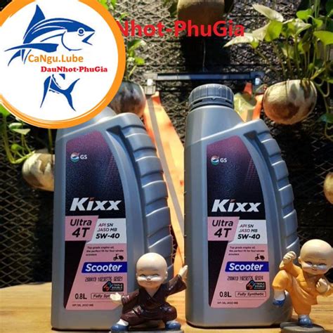 DauNhot PhuGia Nhớt kixx xe tay ga 5W40 Fully synthetic chai 800ml