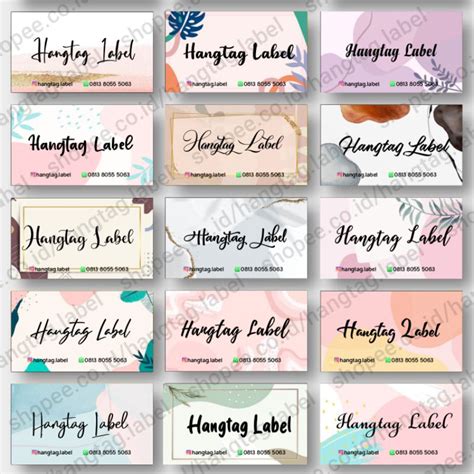 Jual Hangtag Bonus Tali Hang Tag Custom Hang Tag Label Baju Hang Tag